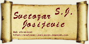 Svetozar Josijević vizit kartica